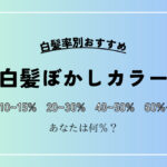 白髪ぼかしと白髪率の関係性