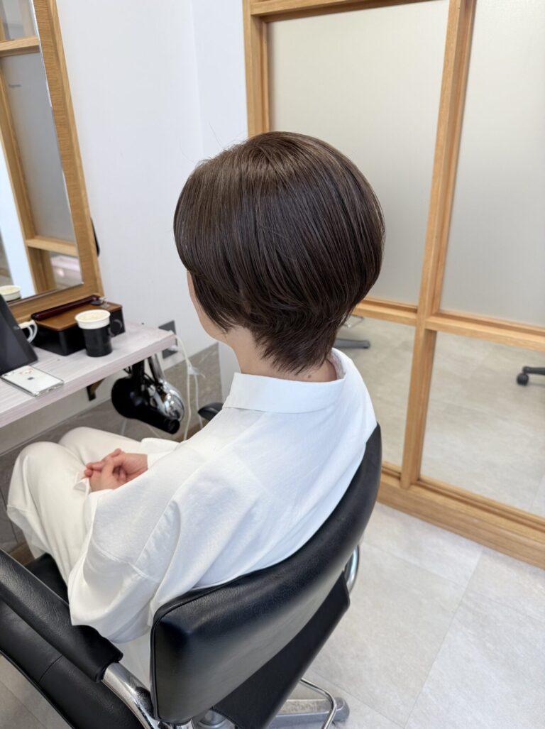 ショートヘア,白髪率40%