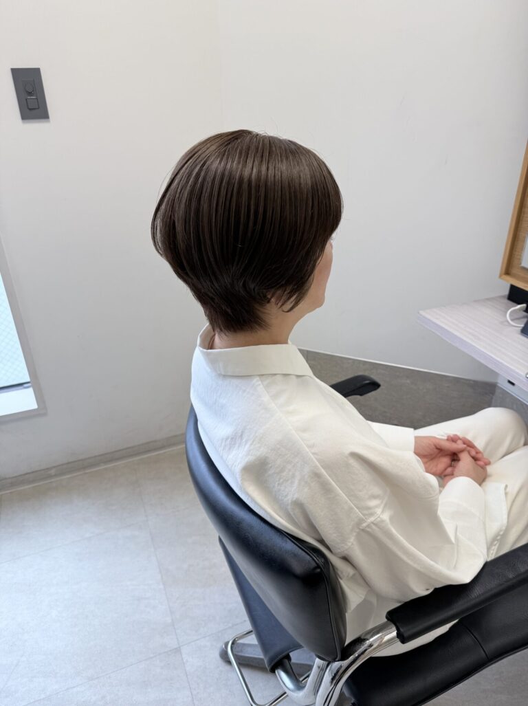 ショートヘア,白髪率40%